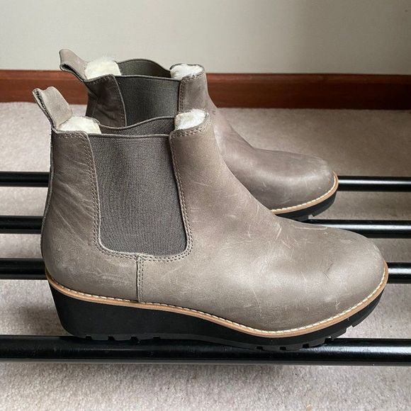 EILEEN Fisher Women Lilou Premium Nubuck Leather Chelsea Boots - NEW NWOB - Picture 5 of 8